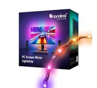 Nanoleaf Striscia LED a specchio per PC, 2,5 m, RGB IC a zig-zag, tenuta senza cuciture su schermi fino a 32", intelligente USB-C gaming, musica diretta e scene dinamiche tramite app desktop