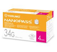 AGO PER PENNA DA INSULINA NANOPASS 34 GAUGE LUNGHEZZA 4 MM 100 PEZZI