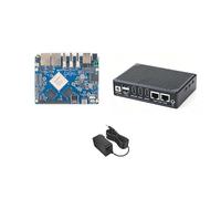 NanoPC-T6 Plus Mini router WiFi open source, RK3588 Quad-Core, 16 GB LPDDR5 64 GB eMMC, M.2 B-Key for 4G LTE, Supporto Dual 2.5G Ethernet/NVMe SSD/WiFi Module for Smart IoT Gateway (Power Kit, 32 + 64