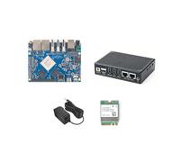 NanoPC-T6 Plus Mini Router WiFi, processore Octa Core RK3588, 16 GB LPDDR5 64 GB eMMC, M.2 B-Key per 4G LTE, supporto Dual 2.5G Ethernet/NVMe SSD/WiFi Module for Smart IoT Gateway (kit WiFi, 32 + 64