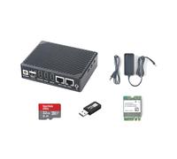 NanoPC-T6 Plus Mini Router WiFi, processore Octa Core RK3588, 16 GB LPDDR5 64 GB eMMC, M.2 B-Key per 4G LTE, supporto Dual 2.5G Ethernet/NVMe SSD/WiFi Module for Smart IoT Gateway (kit completo, 16 +