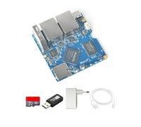 NanoPi R3S Mini Router OpenWRT, 2 GB LPDDR4X RAM, con Ethernet Dual Gbps per Smart Home Office Gateway IoT NAS Applications, Support Debian Ubuntu OS (R3S Board SBC3, 1GB RAM 32GB eMMC)