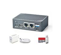 Nanopi R6C Open Source Mini Router con PCle 2,5 Gbps Ethernet LPDDR4X 8GB RAM 64GB eMMC 6Tops NPU Rockchip RK3588S SoC per NAS IOT Smart Gateway Support Debian (TF Card Kit)