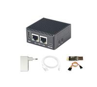 NanoPi R76S Mini Router Ripetitore FriendlyWrt, LPDDR5 16 GB RAM 32 GB eMMC 6TOPS NPU RK3576 SoC con Al Modello, Doppia porta Ethernet 2.5G per IoT NAS Smart Gateway (Power Kit,None WiFi Module,2GB)