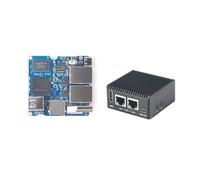NanoPi R76S Mini Router Ripetitore FriendlyWrt, LPDDR5 16 GB RAM 32 GB eMMC 6TOPS NPU RK3576 SoC con Al Modello, Doppia porta Ethernet 2.5G per IoT NAS Smart Gateway (kit standard, con moduli WiFi, 4