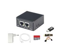 NanoPi R76S Mini Router Ripetitore FriendlyWrt, LPDDR5 16 GB RAM 32 GB eMMC 6TOPS NPU RK3576 SoC con Al Modello, Doppia porta Ethernet 2.5G per IoT NAS Smart Gateway (TF Card Kit, con moduli WiFi
