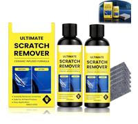 Nanopolix Scratch Remover, Nano Polix Scratch Remover, Rimuovi Graffi per Auto Formula Rinforzata alla Ceramica, Riparatore di Graffi per Plastica, Rimozione Immediata per Cruscotto e Paraurti, 2Pezzi