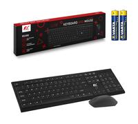 NanoRS RS580 Tastiera e Mouse wireless combo con 2 batterie incluse