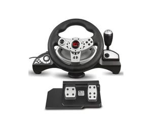 NanoRS RS700 periferica di gioco Nero, Argento USB Volante Analogico/Digitale Android, Nintendo Switch, PC, PlayStation 4,