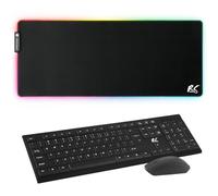 NanoRS Tastiera wireless QWERTY + mouse set | 2,4 GHz, portata: fino a 10 m | risoluzione del mouse: 1200 DPI | ricevitore Nano USB | design piatto, funzionamento a batteria (mouse + tastiera +