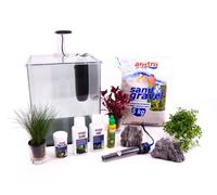 Nanotank Cubo Sistema 20 Acquario Completo Filtro LED Incl. Decorazione