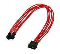Nanoxia 900300015 cavo di interfaccia e adattatore 4-pin molex 2 x 3-pin molex Rosso