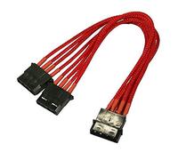 Nanoxia 900300026 cavo di interfaccia e adattatore 4-pin molex 2 x 4-pin Molex Rosso