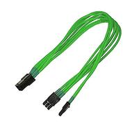 Nanoxia PCI-E 6- to 6+2-Pin Adaptor, Single Sleeve Internal 0.3m PCI-E (6+2 pin) PCI-E (6-pin) Green - power cables (Single Sleeve, Male/Female, PCI-E (6+2 pin), PCI-E (6-pin), Straight, Straight, Green)