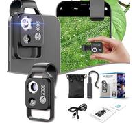 Nanozoom - Obiettivo per cellulare Nanozoom con ingrandimento 200x, fotocamera tascabile 200x, fotocamera zoom per telefono, mini microscopio con polarizzatore, microscopio per telefono con lente CPL