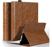 NANRUIL Custodia per Microsoft Surface Pro 4/5/6/7/7+ 12,3 pollici 2015/2017/2018/2019/2021, in vera pelle, compatibile con tastiera di tipo e porta penna Surface Pen Holder