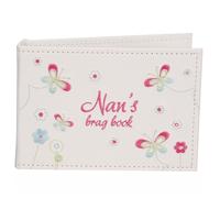 Nan's Brag Libro 24 6x4 Bianco Album Fotografico Con Ricamo Dettagli
