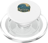Nantucket MA - Faro di madre e vitello con balena blu PopSockets PopGrip per MagSafe
