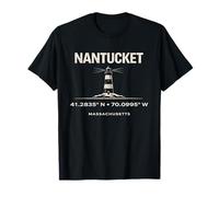 Nantucket Massachusetts Faro Coordinate Design Maglietta
