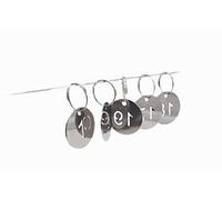 NanTun 30mm 304 Stainless Steel Key Tags with Ring 50 pcs, Hollowed Number ID Tags Key Chain, Numbered Key Rings - 51 to 100