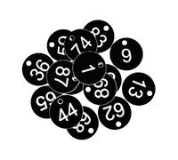 NanTun 35 mm ABS Key Tags Engraved Number Id Tags, Numbered Key Tags 50 pezzi - Black - 1 to 50