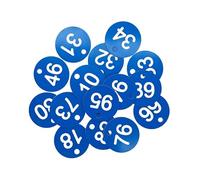 NanTun 35 mm ABS Key Tags Engraved Number Id Tags, Numbered Key Tags 50 pezzi - Blue - 1 to 100