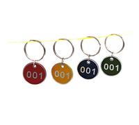NanTun Aluminum Alloy Metal Key Tag Set, Number ID Tags Key Chain, Numbered Key Rings, 4 Sets (40 pieces) - Mix Colours -1 to 10
