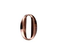 NanTun Numeri civici 3D in bronzo per cassetta postale, 5 cm, autoadesivi per casa, appartamento, hotel, magazzino, ufficio, scuola, numero 0