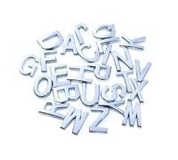 NanTun Numeri civici da 5,1 cm argentati per cassetta delle lettere, autoadesivi, per la porta del giardino, per la decorazione della cassetta postale, segnaletica visibile, lettera E