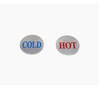 NanTun Stainless Steel Self Stick Cold Water Label Hot Water Label Hot Label Cold Label 1 Pair