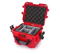 Nanuk 908 - Custodia rigida impermeabile con divisorio imbottito, colore: Rosso