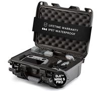 NANUK 915 DJI Mini 5 Pro Fly More Combo - Custodia rigida impermeabile con inserto in schiuma per drone, indeformabile, custodia da viaggio portatile, Made in Canada - Nero (40,1 x 30,7 x 17,3 cm)