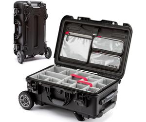 NANUK 935 Pro Photo Kit con ruote resistenti, custodia rigida impermeabile da viaggio con divisori imbottiti e organizer per coperchio, 55,9 x 35,6 x 22,9 cm, antipolvere e resistente agli urti