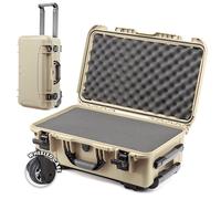 NANUK 935 - Valigia protettiva leggera e impermeabile in resina NK-7, con ruote e inserto in schiuma personalizzabile (56 cm x 36 cm x 23 cm) Omologata come bagaglio a mano (Tan Deserto)