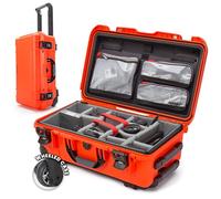 Nanuk Custodia rigida impermeabile 935 con organizer per coperchio e divisorio imbottito con ruote, arancione
