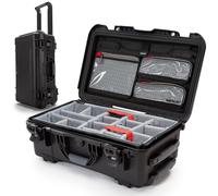 Nanuk Custodia rigida impermeabile 935 con ruote, divisorio imbottito e coperchio organizer - nero