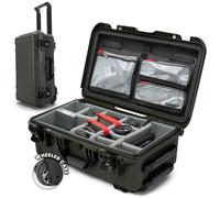 Nanuk Custodia rigida impermeabile 935 con ruote, divisorio imbottito e organizer per coperchio, verde oliva