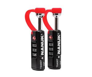 NANUK Lucchetto approvato TSA (set da 2) - Lucchetto da viaggio resistente e sicuro con arco in acciaio ultra resistente ai tagli e inossidabile