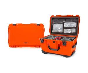 Nanuk Valigetta 938 con coperchio originale - con divisorio - Pro Photo Kit arancione