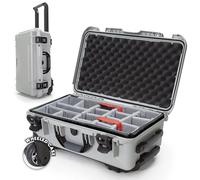 Nanuk Valigetta rigida impermeabile 935 con ruote e divisorio imbottito, colore: Argento