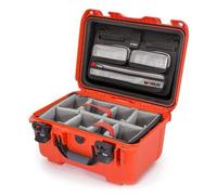 Nanuk Valigia 918 con coperchio originale - con parete divisoria - Pro Photo Kit arancione