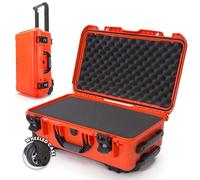 NANUK Custodia rigida impermeabile 935 con ruote e schiuma a cubetti, arancione