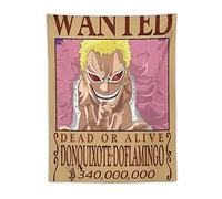 NANXIANG Anime ONE PIECE Wanted Poster Donquixote Doflamingo Art Tapestry Poliestere Pittura Decor Wall Print Photo Gifts Home Modern Decorative Arazzi 76,2 cm