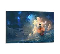 NANXIANG One Piece - Poster anime Mille Sunny Art Poster su tela, decorazione da parete, foto per la casa, poster decorativi moderni, 30 x 45 cm