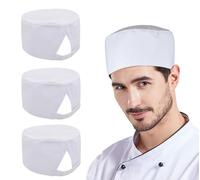 Nanxson 3 Pezzi Cappelli da Chef per Uomini e Donne, Cappelli da Cucina Regolabili con Parte Superiore in Maglia Traspirante per Pasticceri, Scuole, Catering