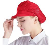 Nanxson 3Pcs Berretto con Visiera Berretto Cappello con Fascia Elastica per Donna Cappello da Cuoco Ristorante Cameriere Cucina