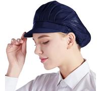 Nanxson 3Pcs Berretto con Visiera Berretto Cappello con Fascia Elastica per Donna Cappello da Cuoco Ristorante Cameriere Cucina