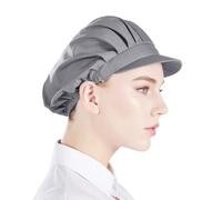 Nanxson Cappello da Cuoco Elastico Unisex Grigio 3 Pezzi Tinta Unita Antipolvere Chef Hat 56-58 cm