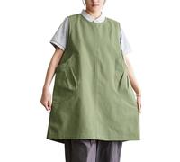 Nanxson Cotone Grembiule da Cuoco per Donne, Grembiule Allentato con Grandi Tasche per Cucina e Cottura, Accessori da Cucina