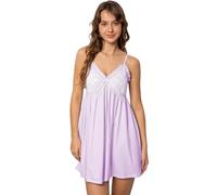 Nanxson Donna Incubi di Cotone Sexy Pizzo Chemizzatore Biancheria da Letto A Maglia Piena Usura da Notte Vittoriana(S,Porpora)